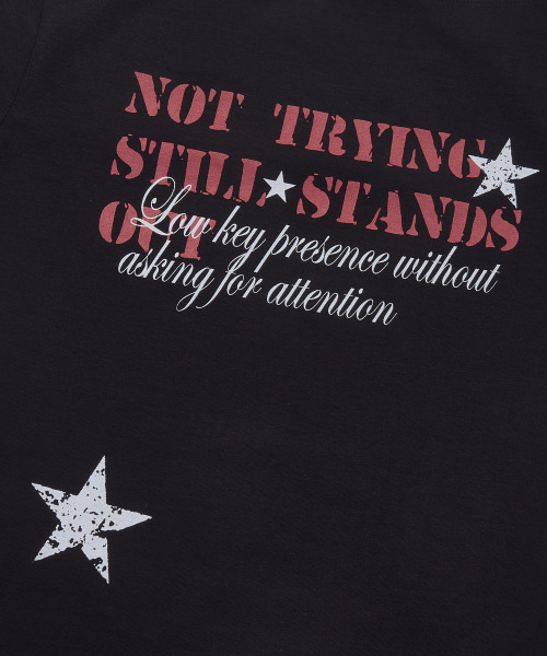 GILAARCHIVE(ギラアーカイブ)の「SLOGAN BOAT NECK T-SHIRTS_BLACK(Tシャツ/カットソー・レディース・その他・FREE)」の7枚目の写真