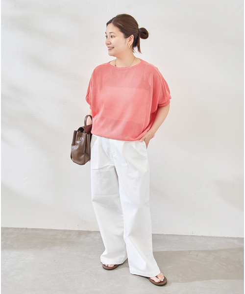 JOURNAL STANDARD（ジャーナルスタンダード）の「ペーパーヤーンドルマンプルオーバー（ニット/セーター・レディース・チャコールグレー/ピンク/ベージュ・FREE）」の15枚目の写真