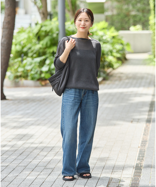 JOURNAL STANDARD（ジャーナルスタンダード）の「ペーパーヤーンドルマンプルオーバー（ニット/セーター・レディース・チャコールグレー/ピンク/ベージュ・FREE）」の16枚目の写真