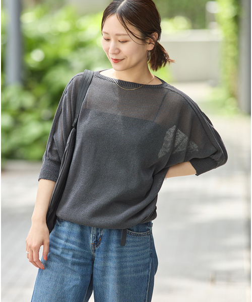 JOURNAL STANDARD（ジャーナルスタンダード）の「ペーパーヤーンドルマンプルオーバー（ニット/セーター・レディース・チャコールグレー/ピンク/ベージュ・FREE）」の19枚目の写真
