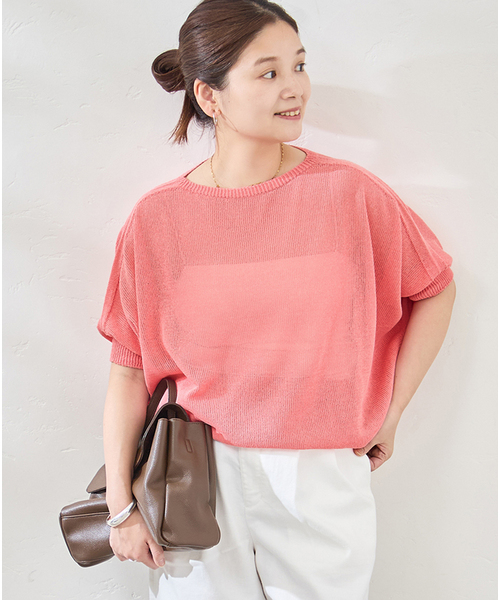 JOURNAL STANDARD（ジャーナルスタンダード）の「ペーパーヤーンドルマンプルオーバー（ニット/セーター・レディース・チャコールグレー/ピンク/ベージュ・FREE）」の9枚目の写真