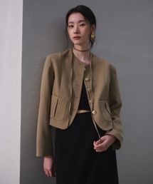 ノーカラージャケット（ベージュ系）ファッション通販 - ZOZOTOWN