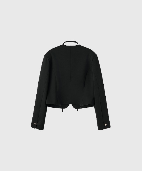 GENERAL IDEA(ジェネラルアイデア)の「【GENERAL IDEA】ストラップノーカラージャケット / STRAP COLLARLESS JACKET(ノーカラージャケット・レディース・ブラック/ベージュ・L/M/S)」の9枚目の写真