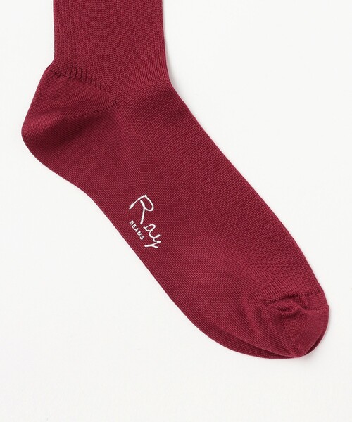 Ray BEAMS(レイビームス)の「リブ ソックス(0692CL)(ソックス/靴下・レディース・ワイン/ライトブルー・ONE SIZE)」の4枚目の写真