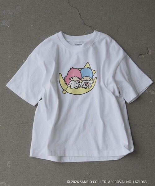 SHIPS any(シップス エニィ)の「LITTLE TWIN STARS × SHIPS any: リトルツインスターズ プリント TEE(Tシャツ/カットソー・レディース・ホワイト系1/ライトグレー/ホワイト系2・ONE SIZE)」の1枚目の写真