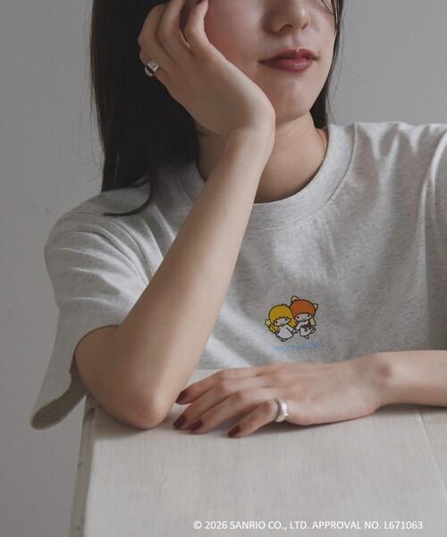 SHIPS any(シップス エニィ)の「LITTLE TWIN STARS × SHIPS any: リトルツインスターズ プリント TEE(Tシャツ/カットソー・レディース・ホワイト系1/ライトグレー/ホワイト系2・ONE SIZE)」の3枚目の写真