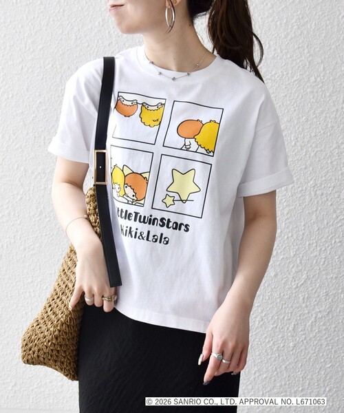 SHIPS any(シップス エニィ)の「LITTLE TWIN STARS × SHIPS any: リトルツインスターズ プリント TEE(Tシャツ/カットソー・レディース・ホワイト系1/ライトグレー/ホワイト系2・ONE SIZE)」の7枚目の写真