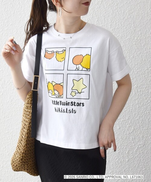 SHIPS any(シップス エニィ)の「LITTLE TWIN STARS × SHIPS any: リトルツインスターズ プリント TEE(Tシャツ/カットソー・レディース・ホワイト系1/ライトグレー/ホワイト系2・ONE SIZE)」の11枚目の写真