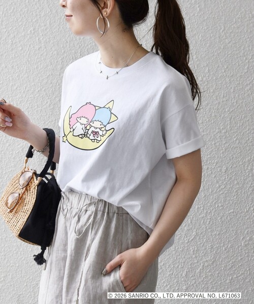 SHIPS any(シップス エニィ)の「LITTLE TWIN STARS × SHIPS any: リトルツインスターズ プリント TEE(Tシャツ/カットソー・レディース・ホワイト系1/ライトグレー/ホワイト系2・ONE SIZE)」の16枚目の写真
