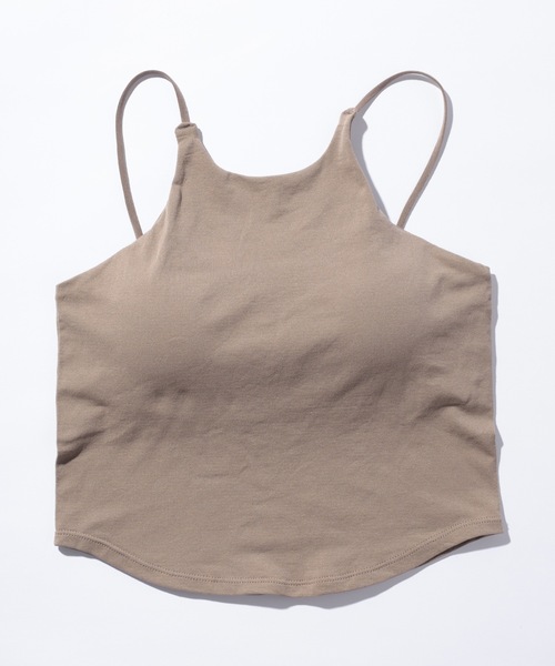 Lace Ladies(レースレディース)の「細ストラップ ホルター カップ付き ブラトップ(キャミソール・レディース・ブラック/ホワイト/グレイッシュベージュ/グリーン・FREE)」の17枚目の写真