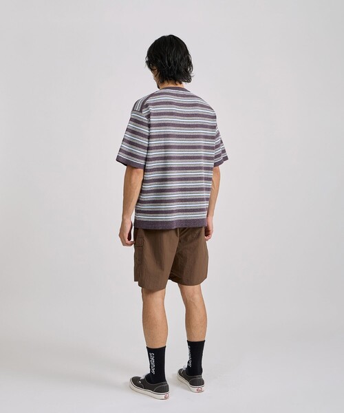 Saturdays NYC（サタデーズ ニューヨークシティ ）の「Pacho Stripe Knit Top（Tシャツ/カットソー・メンズ・ブラック系その他/パープル・L/M/S）」の16枚目の写真