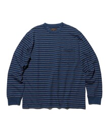 Pocket Tee Indigo Stripe