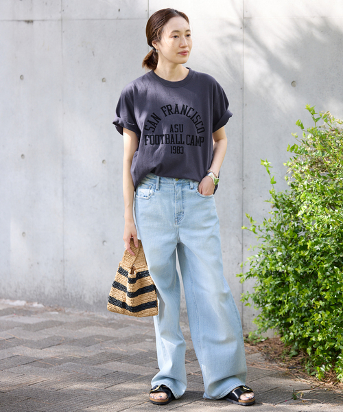 SLOBE IENA(スローブイエナ)の「《追加》GULF COAST/ガルフコースト SLOBE別注 グラフィックTEE1(Tシャツ/カットソー・レディース・ネイビー/ホワイト/グリーン・FREE)」の21枚目の写真