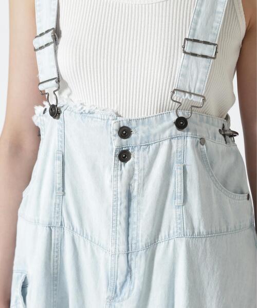 AULA AILA(アウラアイラ)の「AULA AILA/アウラアイラ/2WAY 3FABRIC JUMPER SKIRT(ジャンパースカート・レディース・ブラック/ブルー・0/1)」の16枚目の写真