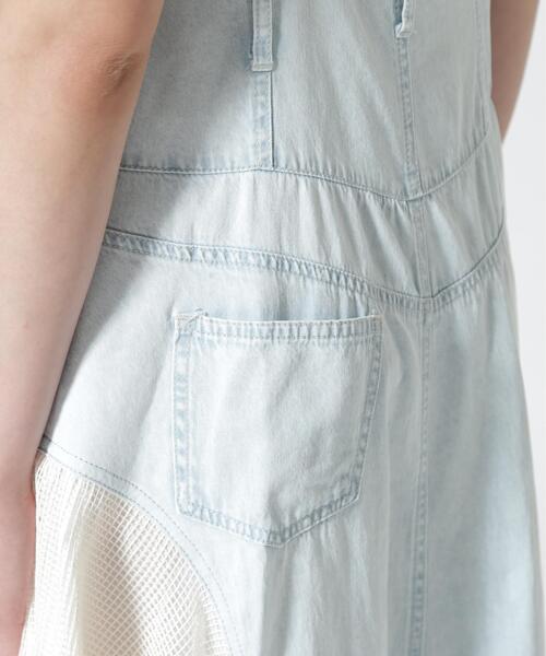 AULA AILA(アウラアイラ)の「AULA AILA/アウラアイラ/2WAY 3FABRIC JUMPER SKIRT(ジャンパースカート・レディース・ブラック/ブルー・0/1)」の22枚目の写真
