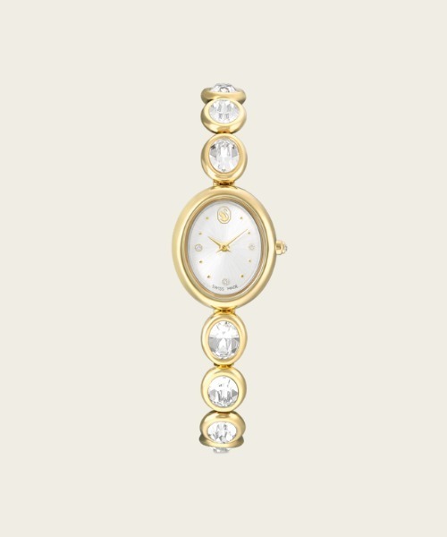 SWAROVSKI(スワロフスキー)の「【公式】【スワロフスキー】Imber oval ウォッチ, スイス製, メタルブレスレット, ゴールド系, ゴールドトーン仕上げ(デジタル腕時計・レディース・ゴールド系・ONE SIZE)」の1枚目の写真