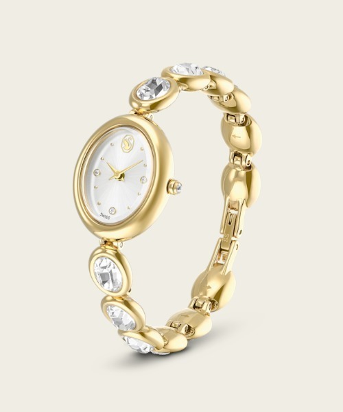 SWAROVSKI(スワロフスキー)の「【公式】【スワロフスキー】Imber oval ウォッチ, スイス製, メタルブレスレット, ゴールド系, ゴールドトーン仕上げ(デジタル腕時計・レディース・ゴールド系・ONE SIZE)」の3枚目の写真