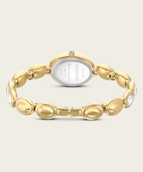 SWAROVSKI(スワロフスキー)の「【公式】【スワロフスキー】Imber oval ウォッチ, スイス製, メタルブレスレット, ゴールド系, ゴールドトーン仕上げ(デジタル腕時計・レディース・ゴールド系・ONE SIZE)」の4枚目の写真
