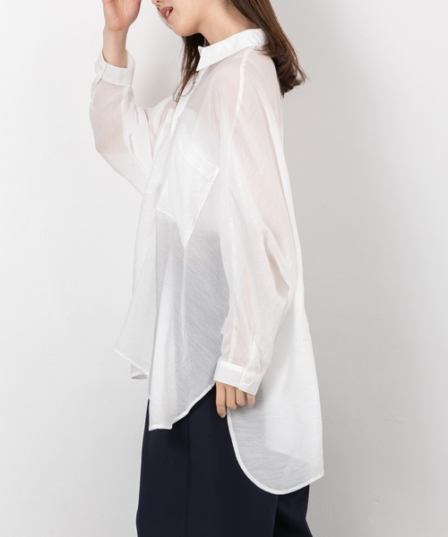 MAISONCOMFY (メゾンコンフィ)の「【シアードルマンシャツ】冷房対策や日焼け対策にもなる涼しげアイテム(シャツ/ブラウス・レディース・ピンク/ライトベージュ/ホワイト/サックスブルー/イエロー/ブラック・FREE)」の13枚目の写真