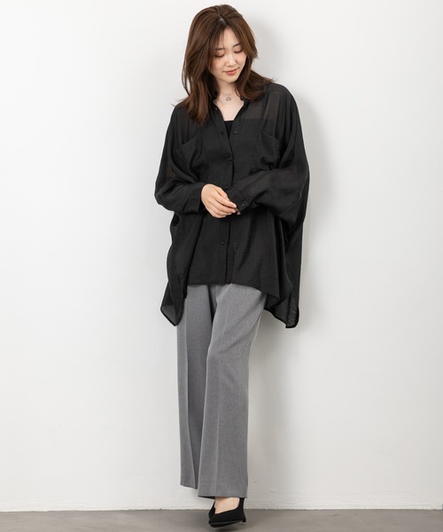 MAISONCOMFY (メゾンコンフィ)の「【シアードルマンシャツ】冷房対策や日焼け対策にもなる涼しげアイテム(シャツ/ブラウス・レディース・ピンク/ライトベージュ/ホワイト/サックスブルー/イエロー/ブラック・FREE)」の18枚目の写真