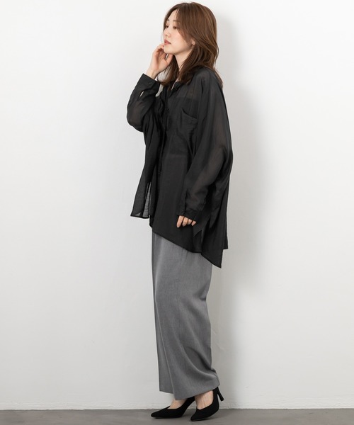 MAISONCOMFY (メゾンコンフィ)の「【シアードルマンシャツ】冷房対策や日焼け対策にもなる涼しげアイテム(シャツ/ブラウス・レディース・ピンク/ライトベージュ/ホワイト/サックスブルー/イエロー/ブラック・FREE)」の19枚目の写真