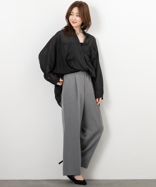 MAISONCOMFY (メゾンコンフィ)の「【シアードルマンシャツ】冷房対策や日焼け対策にもなる涼しげアイテム(シャツ/ブラウス・レディース・ピンク/ライトベージュ/ホワイト/サックスブルー/イエロー/ブラック・FREE)」の21枚目の写真