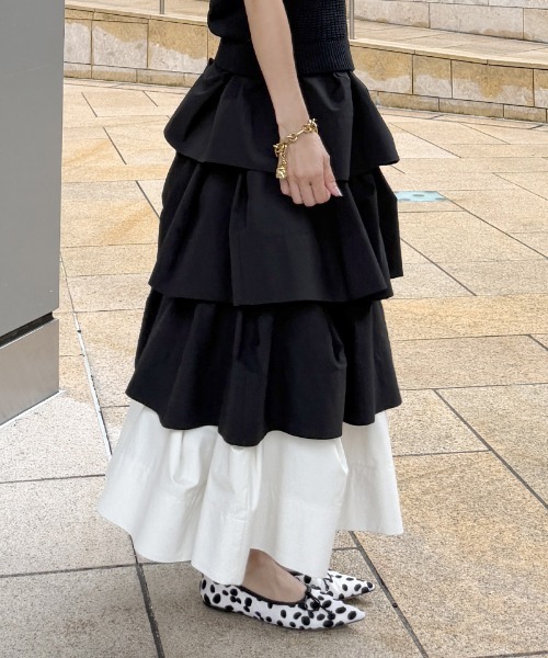 JENNE(ジェンヌ)の「ミニ・ロング・ポンチョ・マルチウェイスカート(防シワ生地)(スカート・レディース・ホワイト/ブラック・SMALL/LARGE/MEDIUM)」の17枚目の写真
