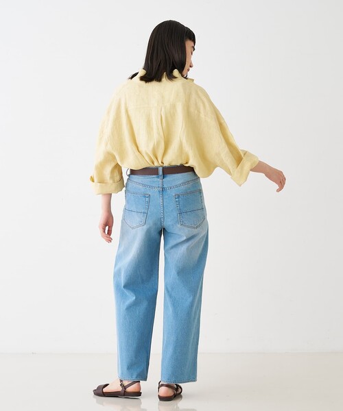 collex(コレックス)の「ワイドスリーブリネンオーバーシャツ(シャツ/ブラウス・レディース・グレイッシュベージュ/ローズ/ライム・フリー)」の5枚目の写真