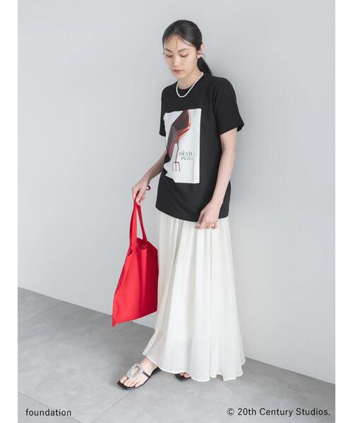 Te chichi(テチチ)の「【プラダを着た悪魔】ヒールTシャツ(Tシャツ/カットソー・レディース・ホワイト/ブラック・F)」の3枚目の写真