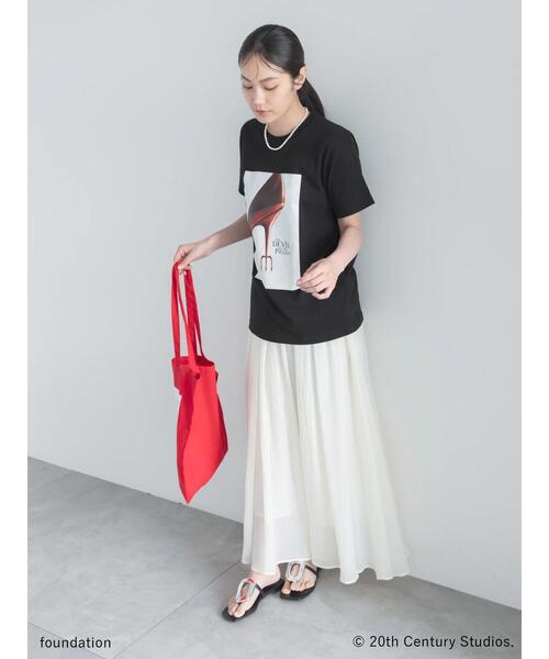 Te chichi(テチチ)の「【プラダを着た悪魔】ヒールTシャツ(Tシャツ/カットソー・レディース・ホワイト/ブラック・F)」の4枚目の写真