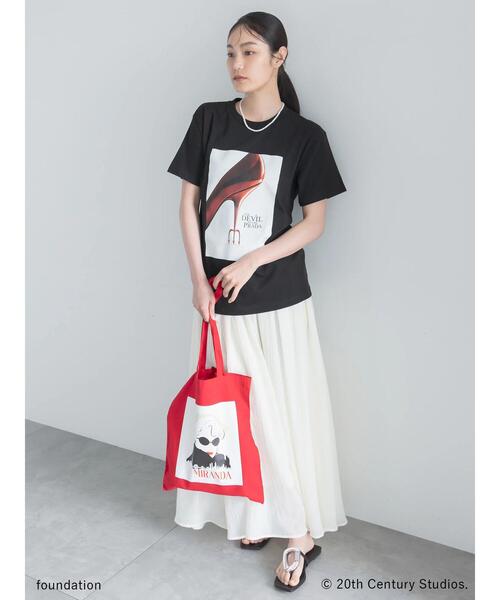 Te chichi(テチチ)の「【プラダを着た悪魔】ヒールTシャツ(Tシャツ/カットソー・レディース・ホワイト/ブラック・F)」の5枚目の写真