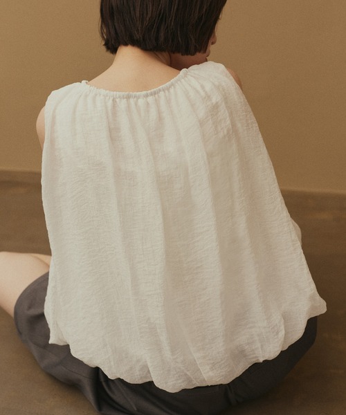 Sheer Washer Baloon Top — прозрачный блузон‑баллон