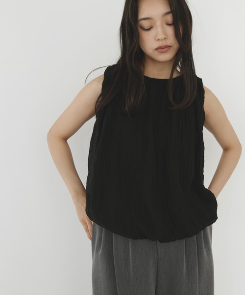  hellam（へラム）の「シアーワッシャーバルーントップス（シャツ/ブラウス・レディース・オフホワイト/ブラック/ブラウン・FREE）」の20枚目の写真