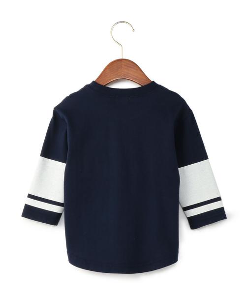 green label relaxing（グリーンレーベルリラクシング）の「【KIDS】ソデライン プルオーバー 7L◆（Tシャツ/カットソー・キッズ・オフホワイト/ネイビー・S/105/95/135/M/115/L/125）」の8枚目の写真