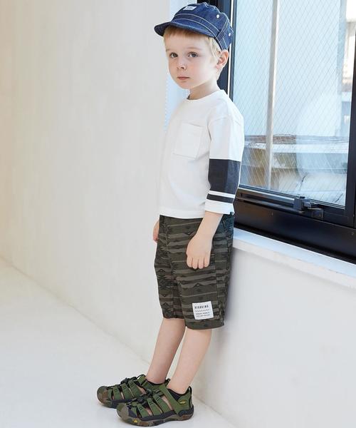 green label relaxing（グリーンレーベルリラクシング）の「【KIDS】ソデライン プルオーバー 7L◆（Tシャツ/カットソー・キッズ・オフホワイト/ネイビー・S/105/95/135/M/115/L/125）」の5枚目の写真