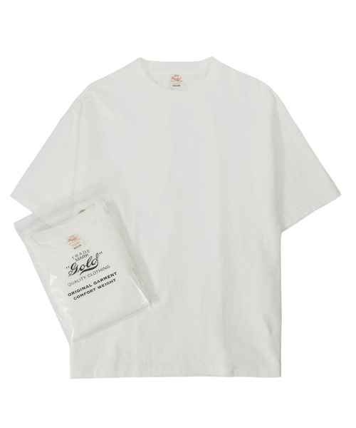 GOLD（ゴールド）の「GOLD / ゴールド：1-PACK T-SHIRT：26A-GL79661[MUS]（Tシャツ/カットソー・メンズ・オフホワイト/ブラック系その他・M/S/L/XL）」の7枚目の写真