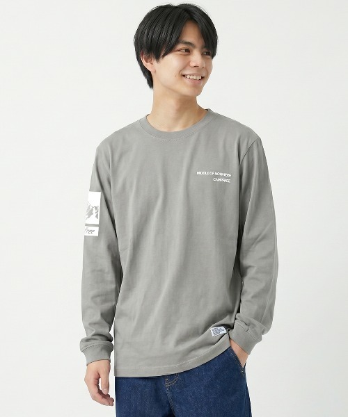 CAMPFREE（キャンプフリー）の「[キャンプフリー] CAMPFREE 長袖 Tシャツ 5.6oz ロンT ロゴプリント コットンTシャツ（Tシャツ/カットソー・メンズ・ホワイト系1/スミクロ/ダークグリーン/グレー系1/ライトオリーブ/ミックスグレー/ネイビー/サンドベージュ/グレー/スモーキーグリーン系1/ホワイト系2/ホワイト系3/アッシュ/ブラウン系その他/ブラック系1/キャメル/オリーブ系1/スモーキーグリーン系2・XL/L/XS/S/M/XXL）」の9枚目の写真