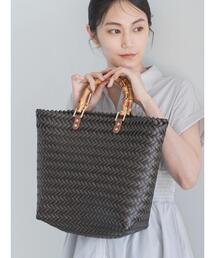 Te chichi | バンブーハンドルコード編みトートバッグ(ハンドバッグ)