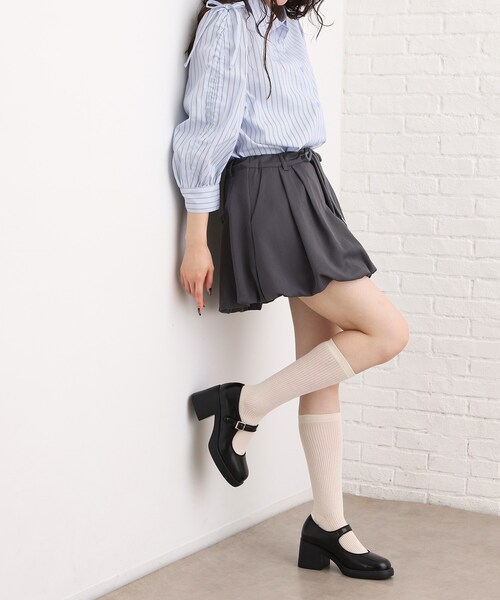 ESPERANZA(エスペランサ)の「プラットフォームメリージェーンパンプス(パンプス・レディース・ブラック/アイボリー・S/LL/M/L)」の8枚目の写真