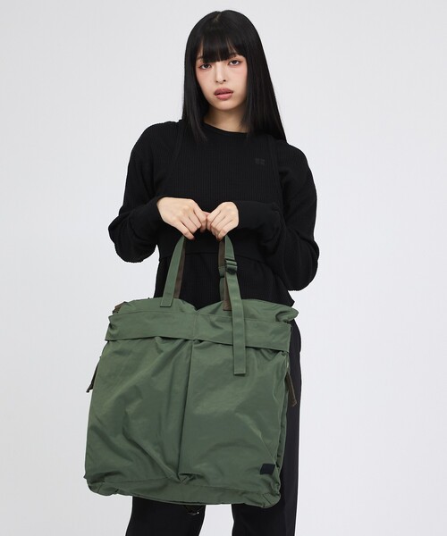 MIS(エムアイエス)の「【MIS / エムアイエス】ヘルメットバッグ / トートバッグ / ユニセックス(バックパック/リュック・メンズ・カーキ/ブラック・フリー)」の7枚目の写真