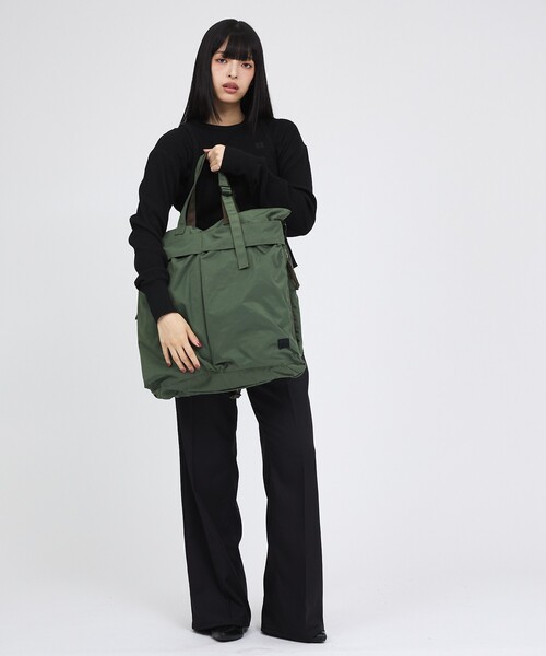 MIS(エムアイエス)の「【MIS / エムアイエス】ヘルメットバッグ / トートバッグ / ユニセックス(バックパック/リュック・メンズ・カーキ/ブラック・フリー)」の9枚目の写真