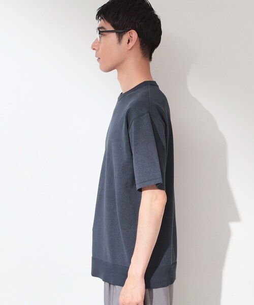 THE SHOP TK （ザ ショップ ティーケー ）の「【抗菌防臭／UVカット／洗濯機OK】和紙混 半袖ニット（ニット/セーター・メンズ・ネイビー/ネイビー系2/ボルドー/グレー/グレー系その他3・02/01/04/03）」の8枚目の写真