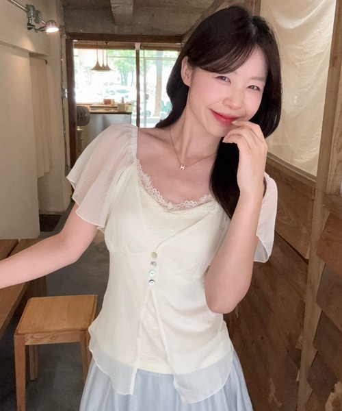 FAVORITO(ファヴォリート)の「フェイクレイヤードトップス(その他トップス・レディース・ブラック/ベージュ・F)」の9枚目の写真