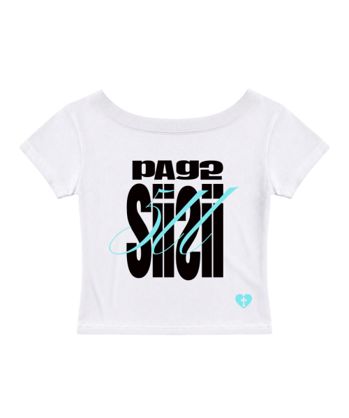PAGESIISII（ページシシ）の「ボールド511 ブラックプリントワンショルダースリムフィット半袖Tシャツ ホワイト（Tシャツ/カットソー・レディース・その他・MEDIUM）」の4枚目の写真