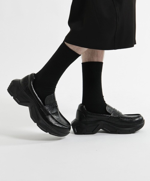 HARE（ハレ）の「ビルディングソールローファー(HARE)（ローファー・メンズ・ブラック/ブラック系その他・MEDIUM/LARGE）」の22枚目の写真
