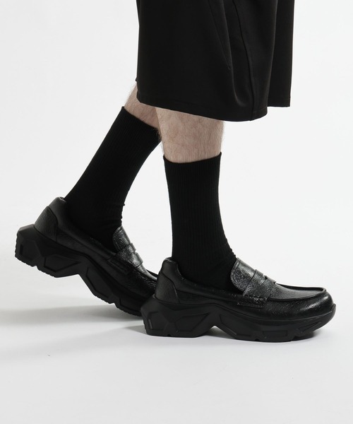 HARE（ハレ）の「ビルディングソールローファー(HARE)（ローファー・メンズ・ブラック/ブラック系その他・MEDIUM/LARGE）」の21枚目の写真
