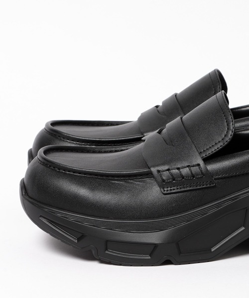 HARE（ハレ）の「ビルディングソールローファー(HARE)（ローファー・メンズ・ブラック/ブラック系その他・MEDIUM/LARGE）」の10枚目の写真