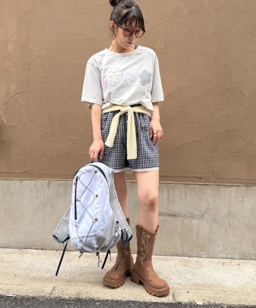 w closet(ダブルクローゼット)の「【セットアップ対応】パジャマショートPT(その他パンツ・レディース・ネイビー/レッド/ブルー・FREE)」の9枚目の写真