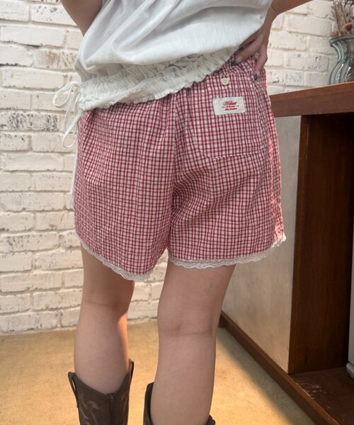 w closet(ダブルクローゼット)の「【セットアップ対応】パジャマショートPT(その他パンツ・レディース・ネイビー/レッド/ブルー・FREE)」の12枚目の写真