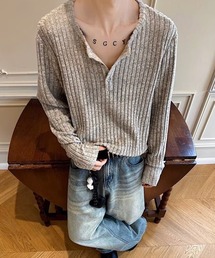 Ressaca（レサーカ）の「リブヘンリーネックロンT（Tシャツ/カットソー）」